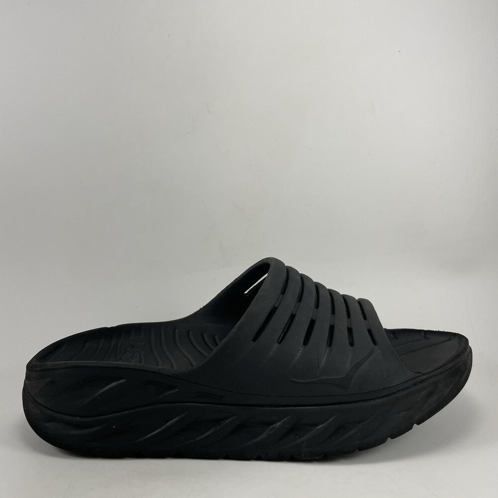 Hoka Ora Recovery Slide 2 Mens Size 9 Black/Black Cushioned Recovery Sandals